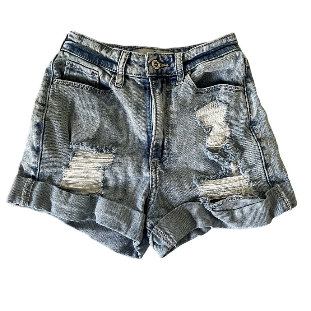 Hollister Jean Shorts Women’s size W24/0 Curvy Ultra High-Rise Vintage Stretch